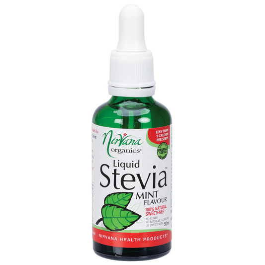 Nirvana Organics Liquid Stevia Mint – 50ml, front of pack