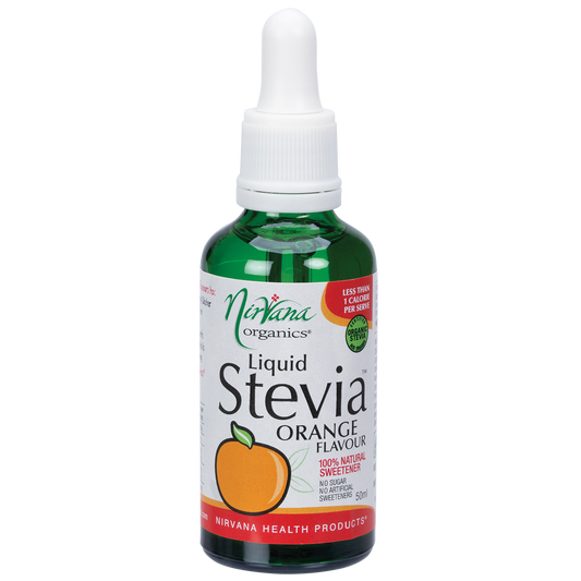 Nirvana Organics Liquid Stevia Orange – 50ml, front of pack