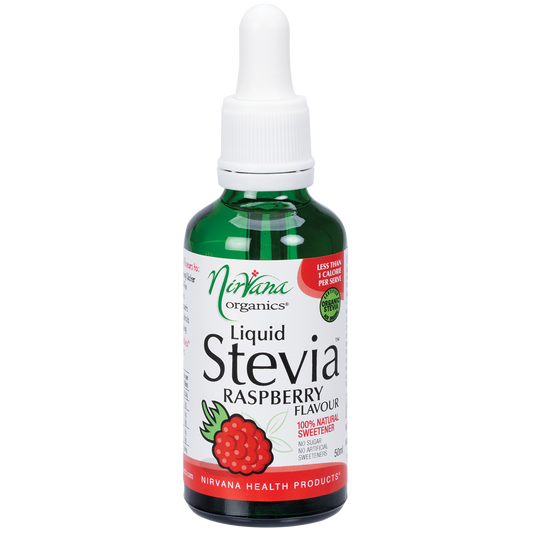 Nirvana Organics Liquid Stevia Raspberry – 50ml, front of pack
