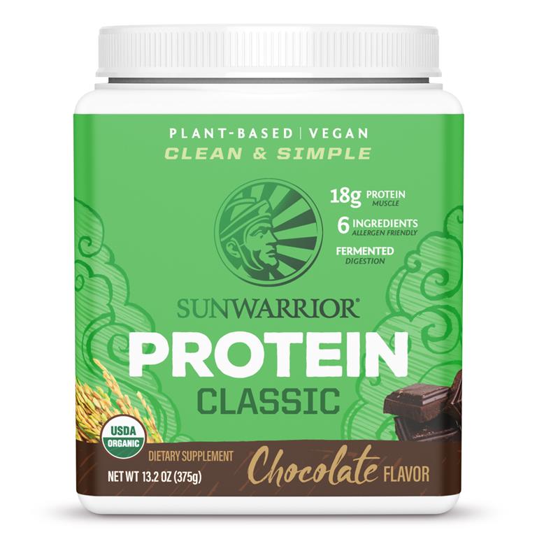 Sun Warrior Classic Organic Chocolate Plant Protein – 375g