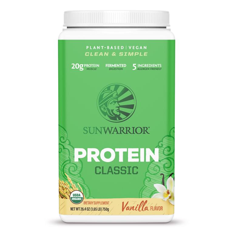 Sun Warrior Classic Organic Vanilla Plant Protein – 750g