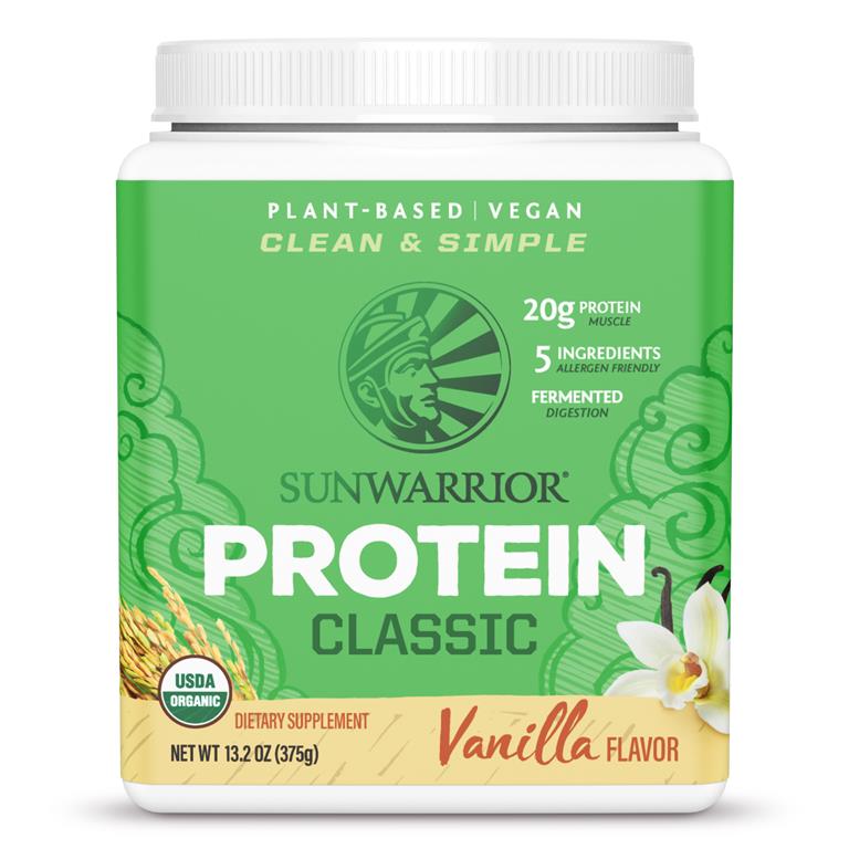 Sun Warrior Classic Organic Vanilla Plant Protein – 375g