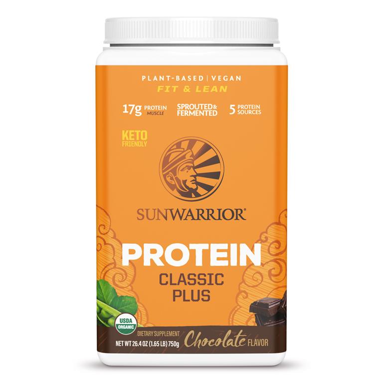 Sun Warrior Classic Plus Chocolate Plant Protein – 750g