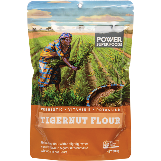 Power Super Foods Organic Tigernut Flour – 300g, front of pack