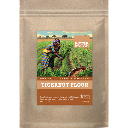 Power Super Foods Organic Tigernut Flour – 1kg, front of pack