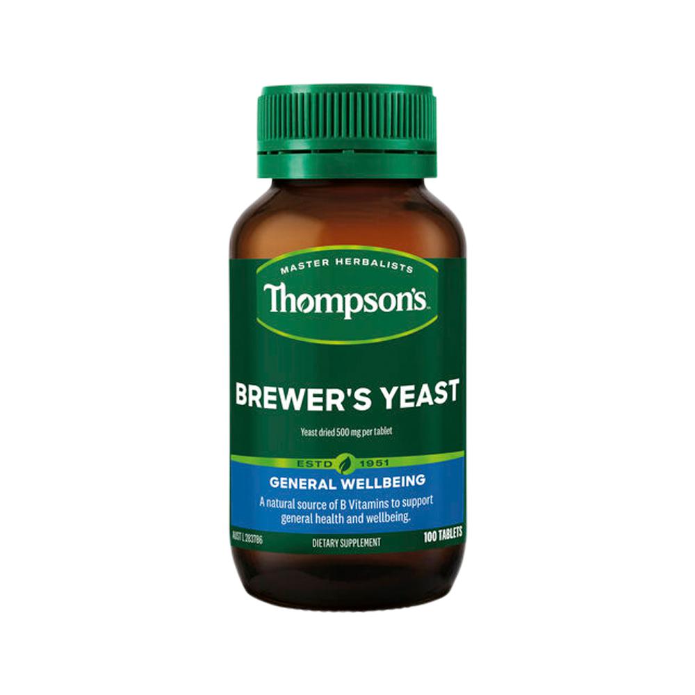 Thompson's Brewers Yeast – 100 Tablets, front of pack