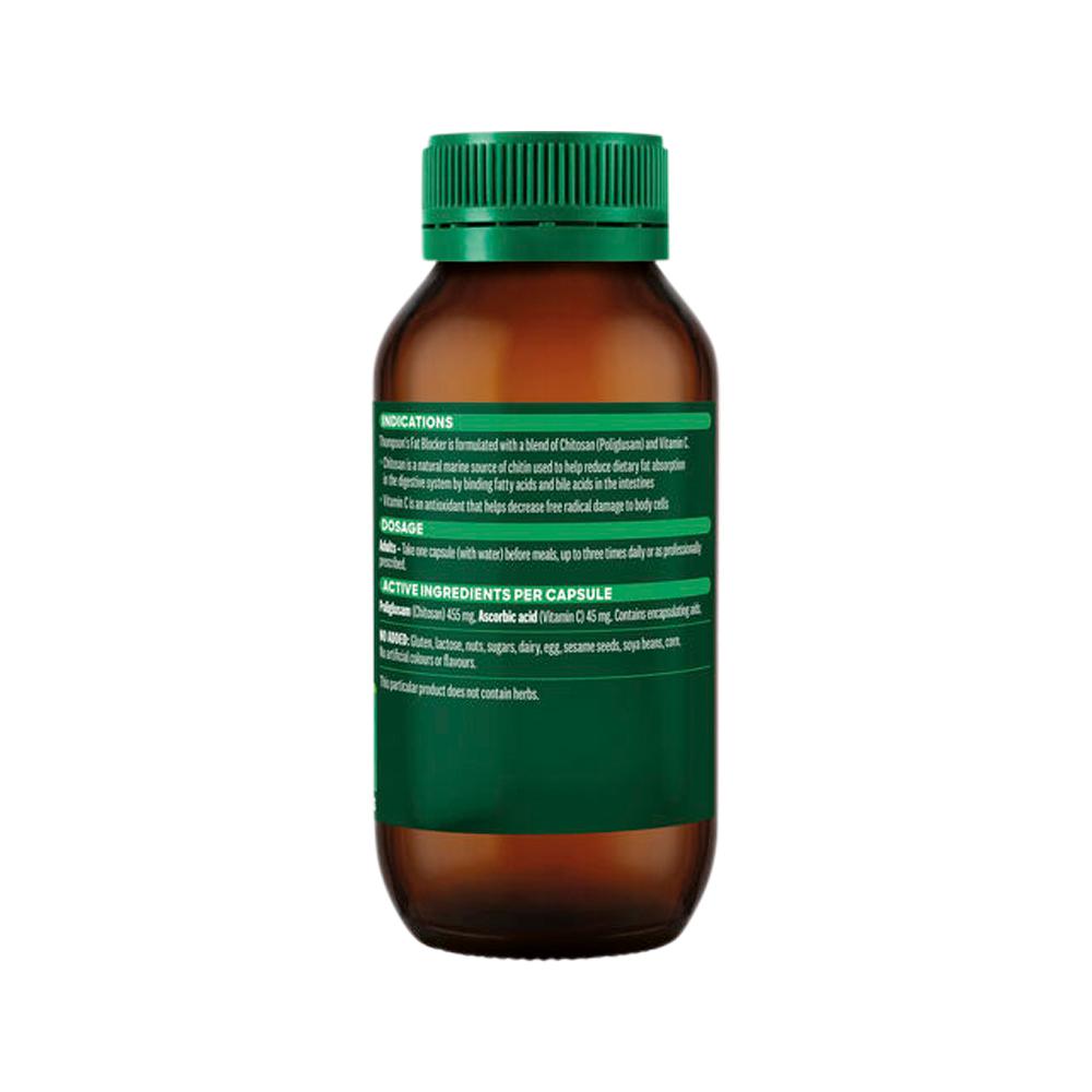 Thompson's Fat Blocker – 120 Capsules, back of pack