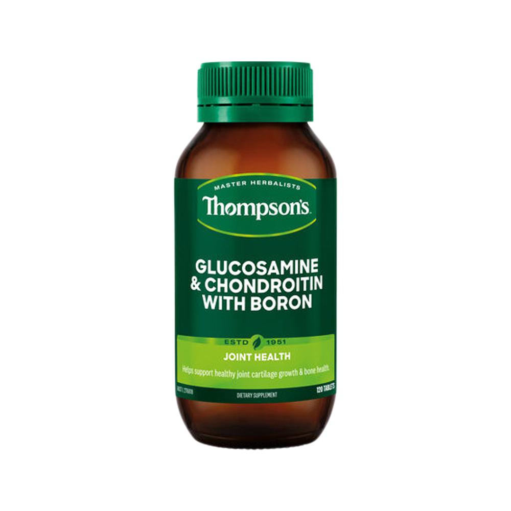 Thompson's Glucosamine & Chondroitin with Boron – 120 Tablets, front of pack