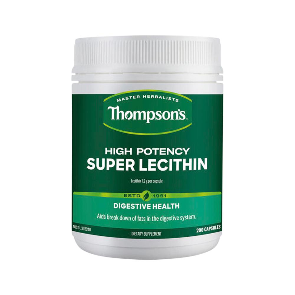Thompson's High Potency Super Lecithin – 200 Capsules, front of pack
