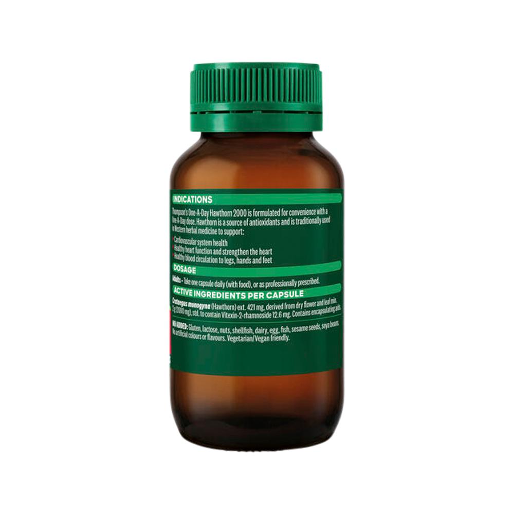 Thompson's One-A-Day Hawthorn 2000 – 60 Capsules, pack detail
