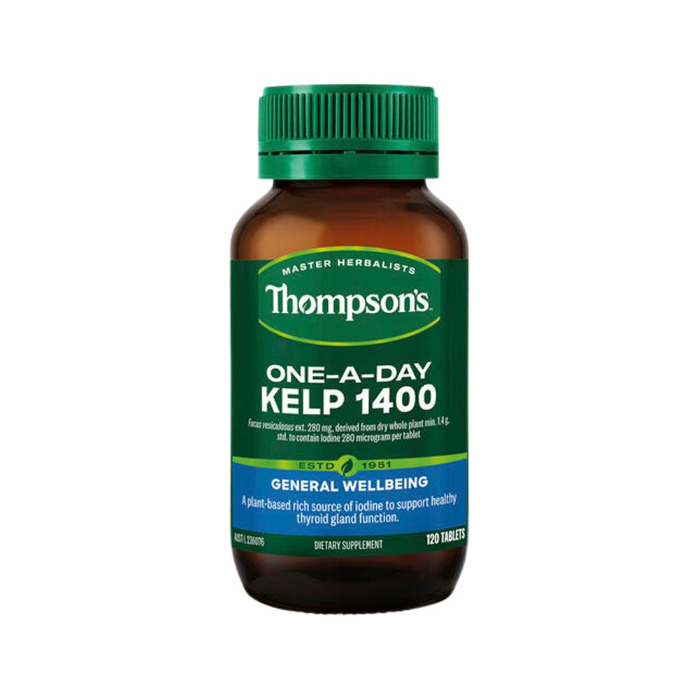 Thompson's One-A-Day Kelp 1400 – 120 Tablets, front of pack