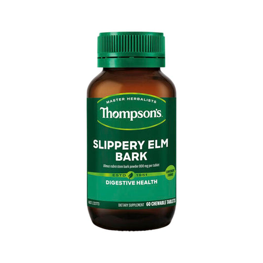 Thompson's Slippery Elm Bark Chewable – 60 Tablets, front of pack
