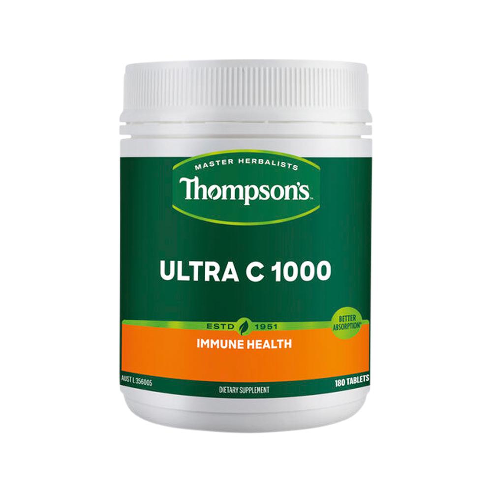 Thompson's Ultra C 1000 Sustained Release – 180 Tablets, front of pack