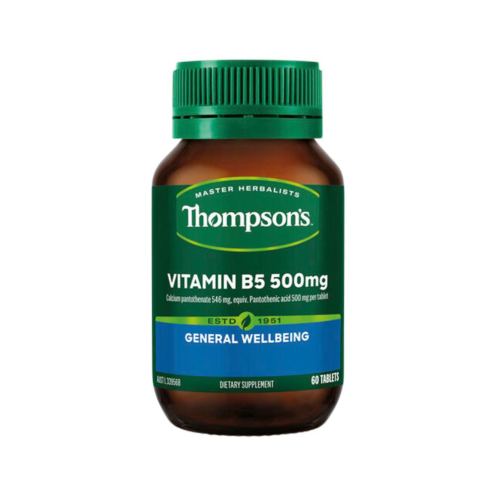 Thompson's Vitamin B5 500mg – 60 Tablets, front of pack