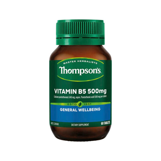 Thompson's Vitamin B5 500mg – 60 Tablets, front of pack