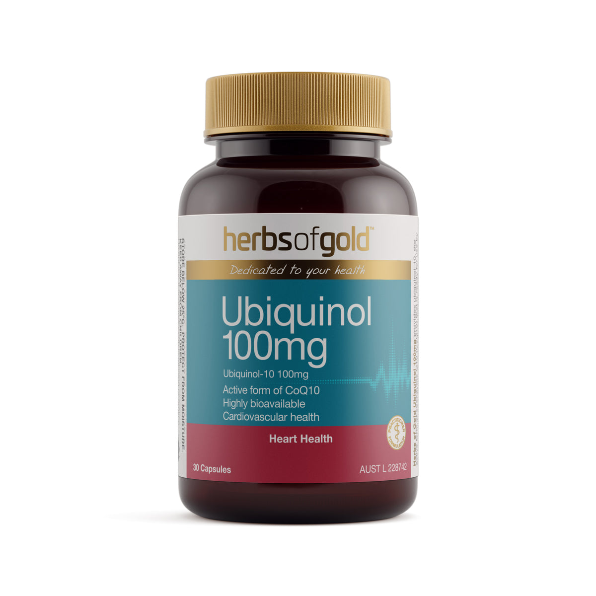 Herbs of Gold Ubiquinol 100mg – 30 Capsules