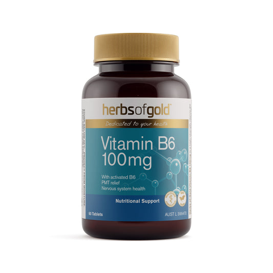 Herbs of Gold Vitamin B6 100mg – 60 Tablets