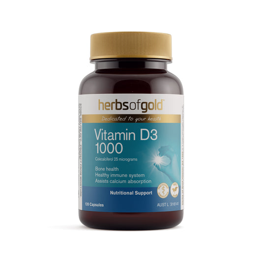 Herbs of Gold Vitamin D3 1000 – 120 Vege Capsules