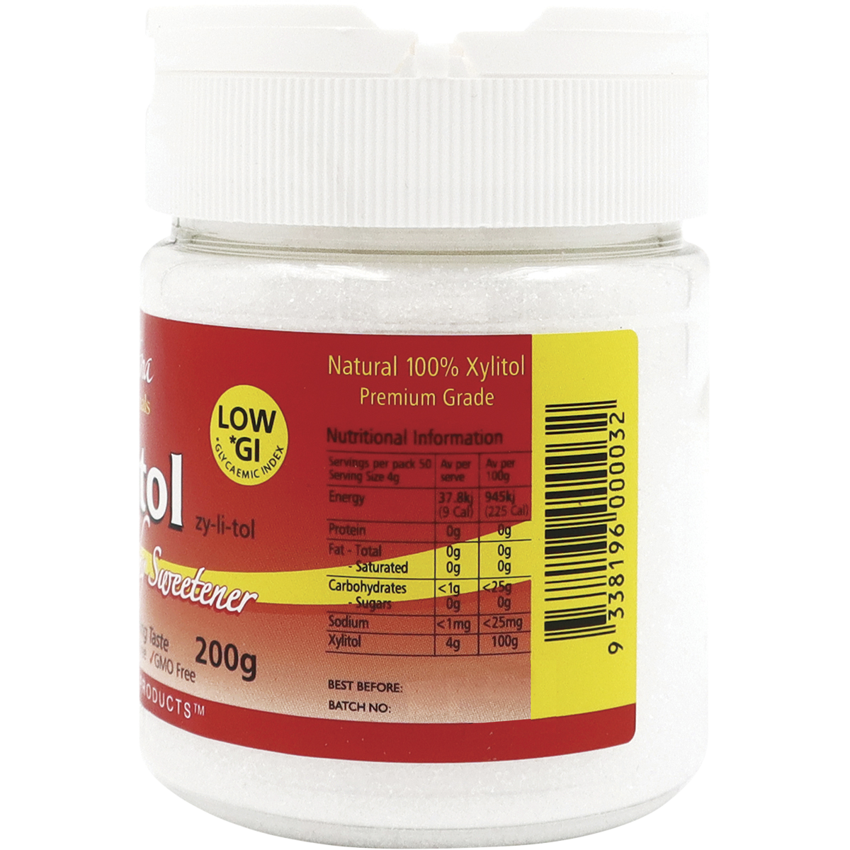 Nirvana Originals Xylitol Refillable Shaker – 200g, pack detail