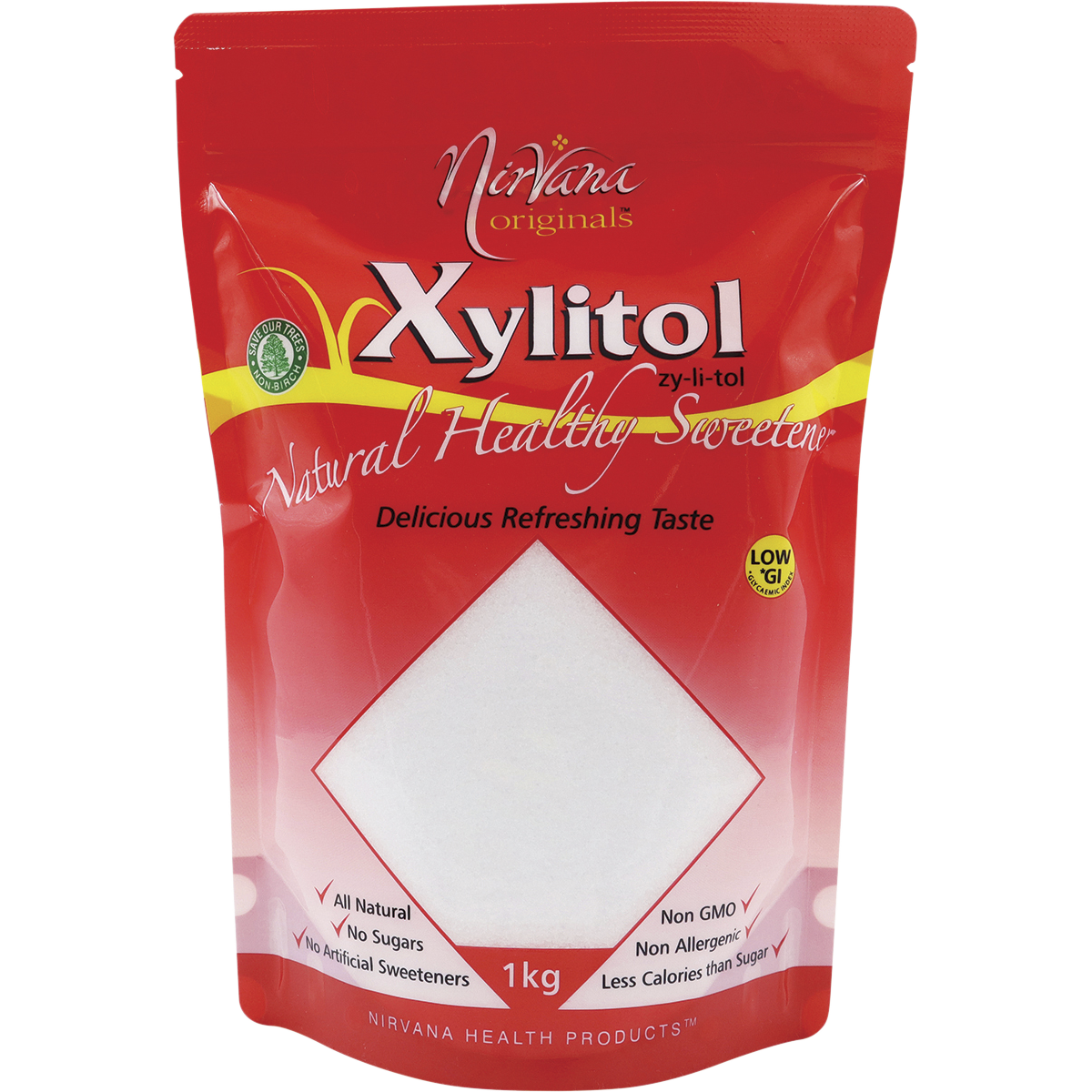 Nirvana Originals Xylitol – 1kg, front of pack
