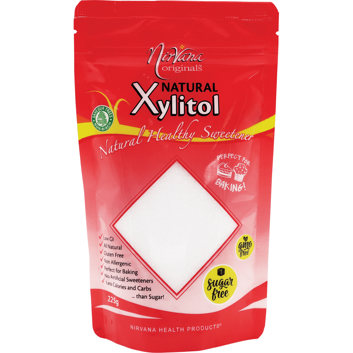 Nirvana Originals Xylitol – 225g, front of pack
