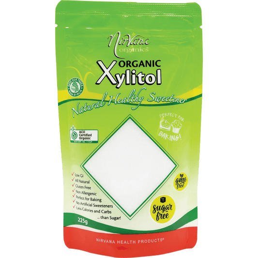 Nirvana Organics Xylitol – 225g, front of pack
