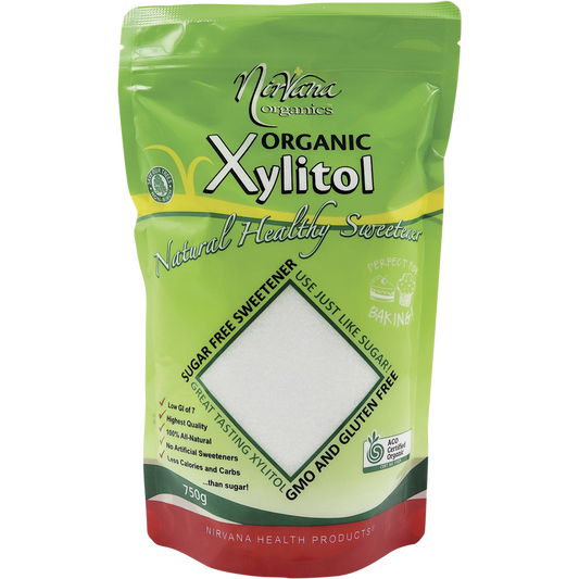Nirvana Organics Xylitol – 750g, front of pack