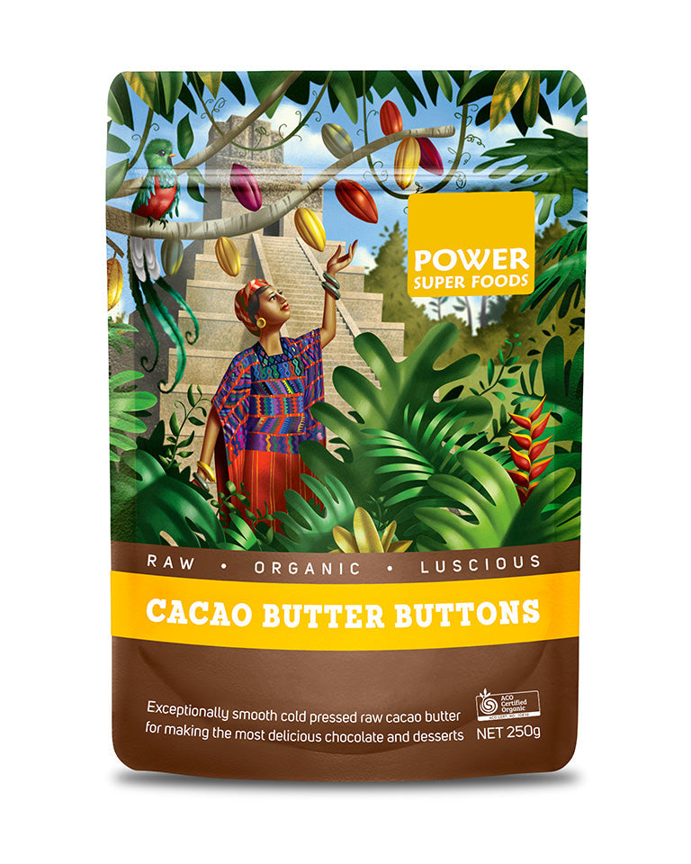 Power Super Foods Cacao Butter Buttons – 250g