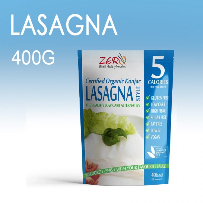 Zero Organic Konjac Lasagna 400g Mega Health