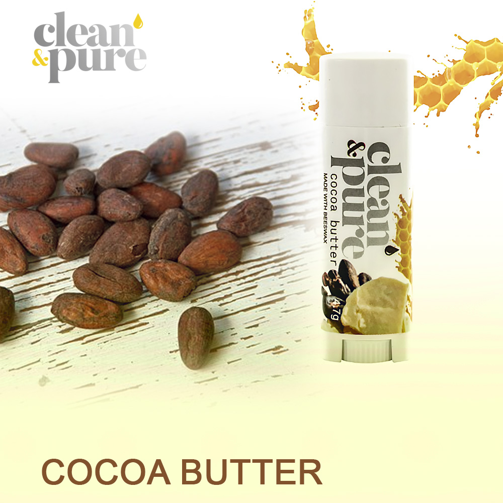 CLEAN & PURE COCOA BUTTER LIP BALM 4.7G Mega Health
